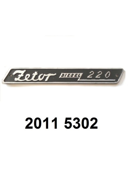 plaque de type de tracteur (220)