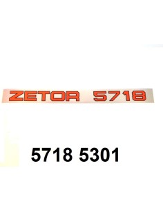 autocollant de capot "ZETOR 5718"