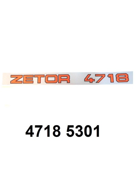 autocollant " ZETOR 4718 "