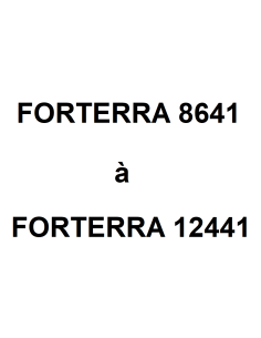 catalogue de pièces Forterra 8641 à 12441. 2
