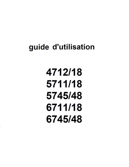 guide d'utilisation série 7.