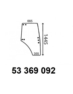 Vitre de porte gauche (teintée).