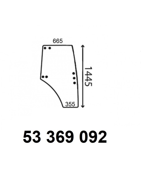 Vitre de porte gauche (teintée).