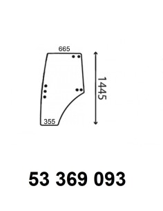 vitre de porte droite (teintée).