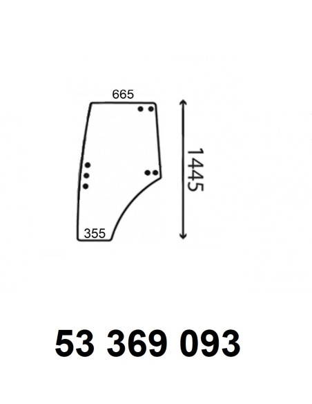 vitre de porte droite (teintée).
