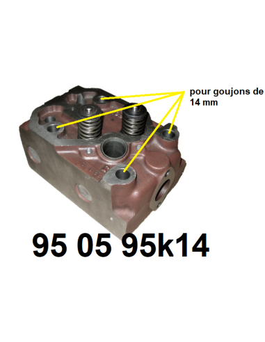 culasse complète avec soupapes.