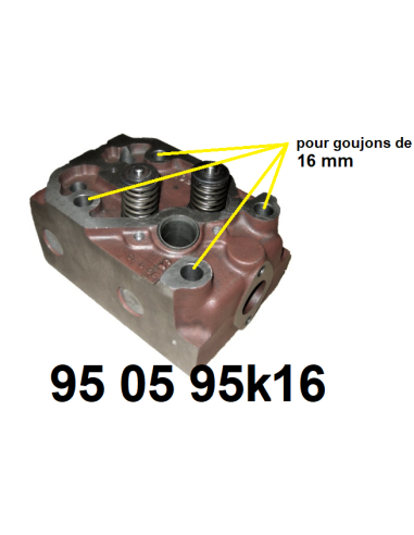 culasse complète avec soupapes.