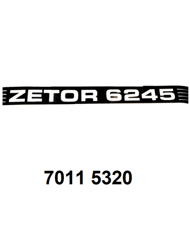 autocollant ZETOR 6245 G.