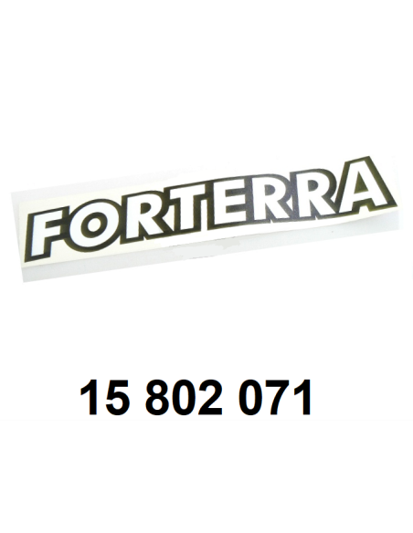 autocollant "FORTERRA" gauche.