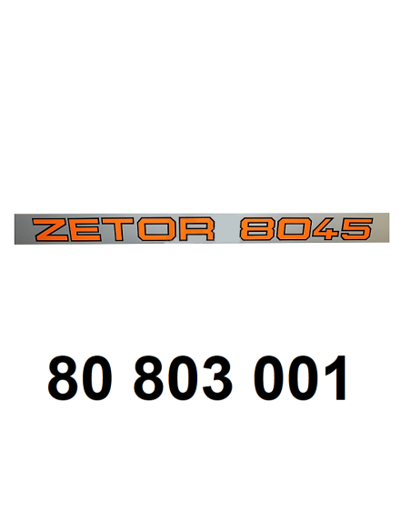 autocollant ZETOR 8045 droit.