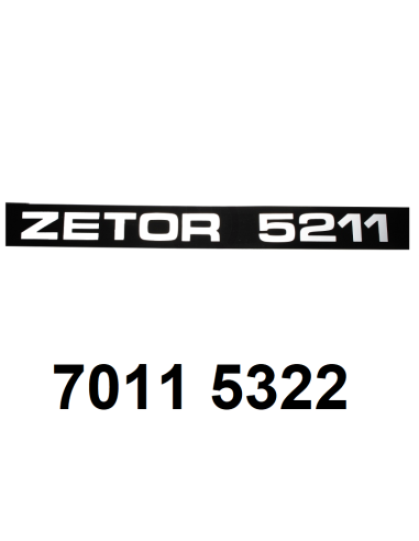 autocollant ZETOR 5211 droit.