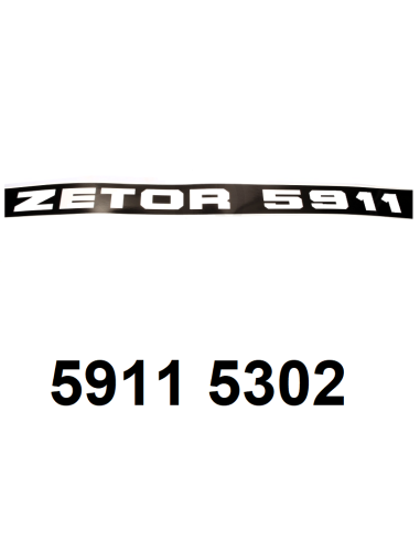 autocollant ZETOR 5911 D et G.