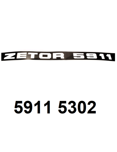 autocollant ZETOR 5911 D et G.