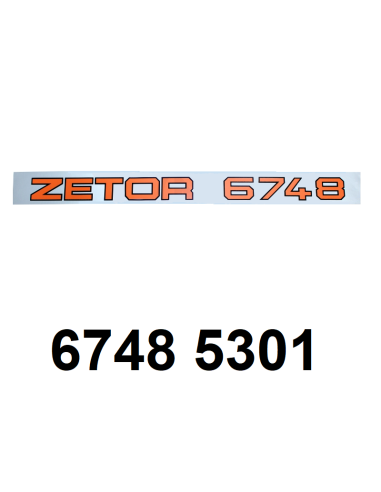 autocollant "ZETOR 6748".