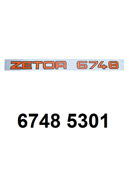 autocollant "ZETOR 6748".