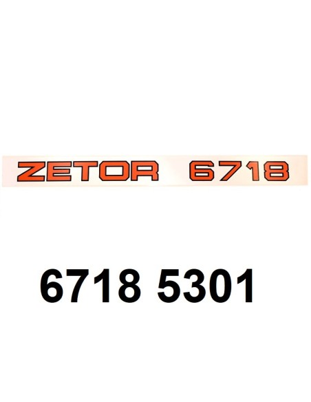 autocollant "ZETOR 6718".