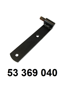 charnière supérieure gauche de porte de cabine.