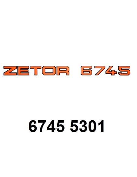 autocollant "ZETOR 6745".